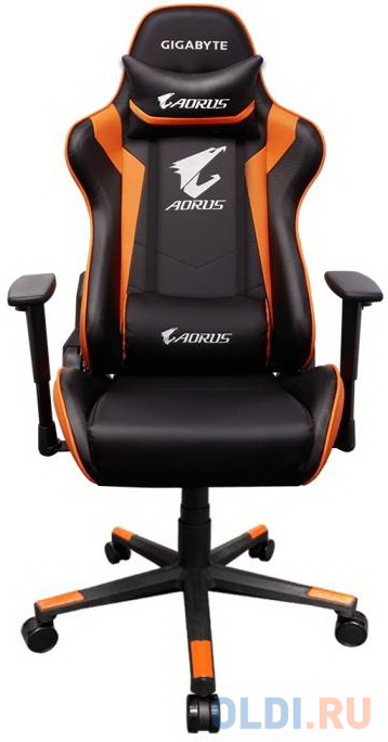 Кресло для геймеров GigaByte GP-AGC300 V2 чёрный оранжевый кресло оператора brabix balance mg 320 чёрный оранжевый
