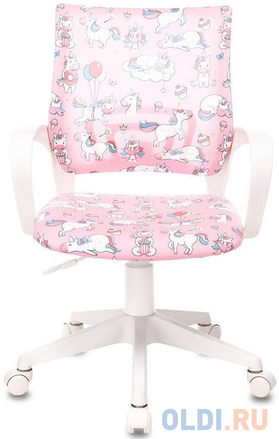 Кресло детское Бюрократ 1 W розовый кресло детское бюрократ ch 299 f pk flipflop p спинка сетка розовый сланцы