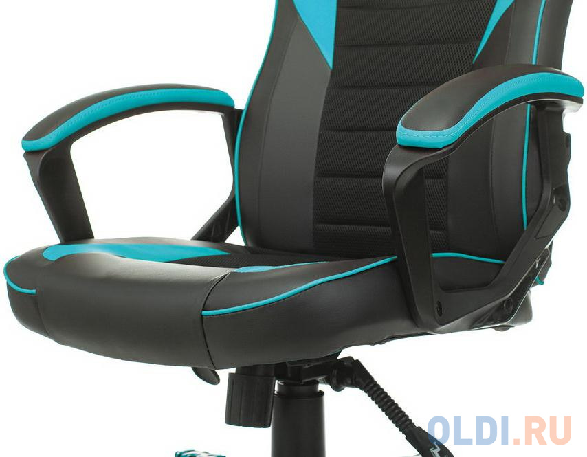 Кресло для геймеров Zombie GAME 16 чёрный голубой - фото 4