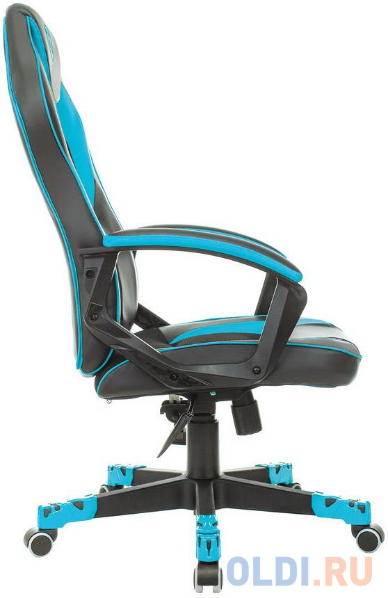 Кресло для геймеров Zombie GAME 16 чёрный голубой - фото 5