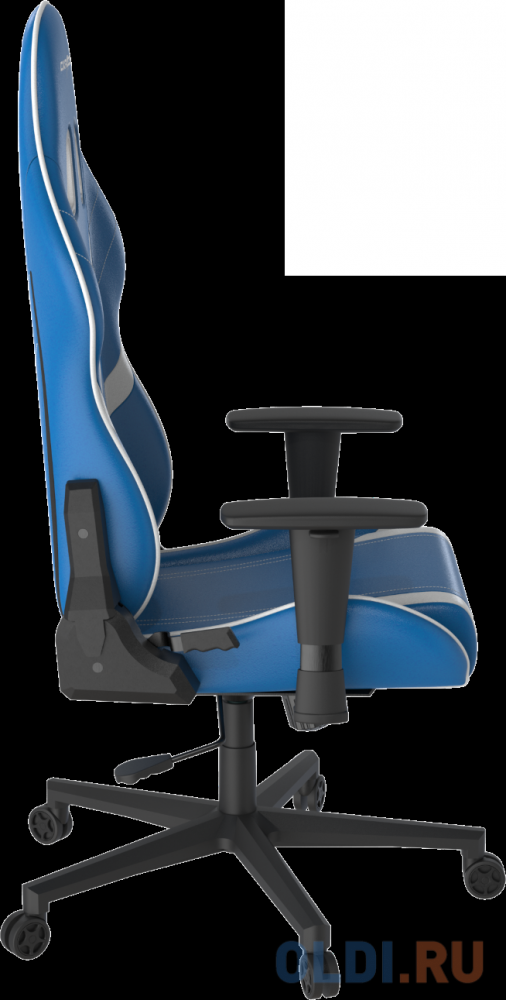 Игровое кресло DXRacer Peak сине-белое (OH/P88/BW, экокожа, регулируемый угол наклона, Топ-Ган), цвет белый - фото 2