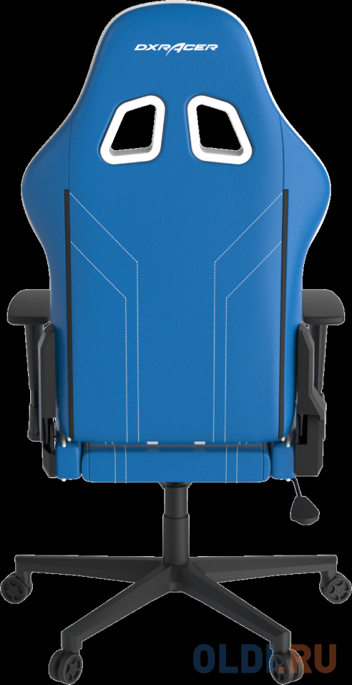 Игровое кресло DXRacer Peak сине-белое (OH/P88/BW, экокожа, регулируемый угол наклона, Топ-Ган), цвет белый - фото 3