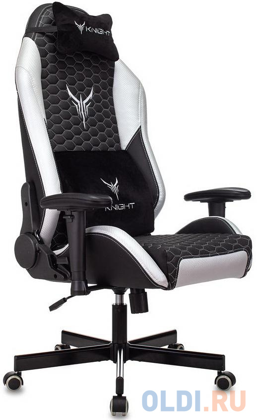 Кресло для геймеров Knight Neon чёрный серебристый - фото 1