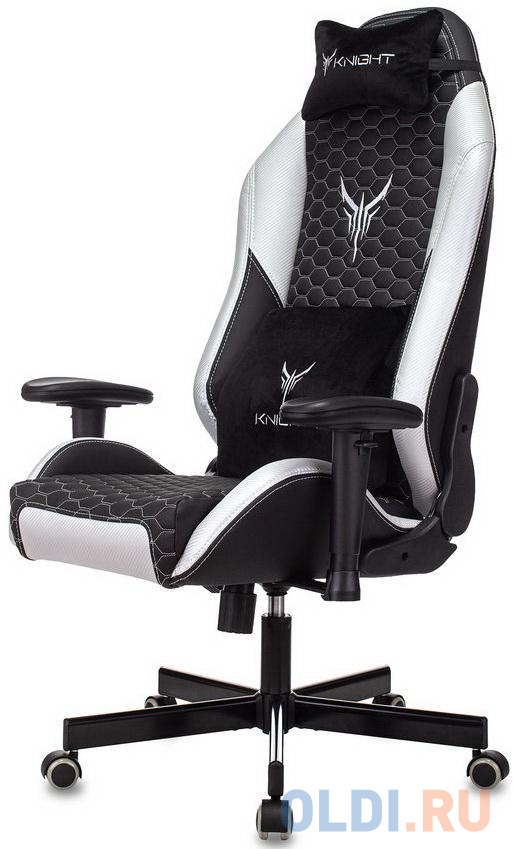 Кресло для геймеров Knight Neon чёрный серебристый - фото 5