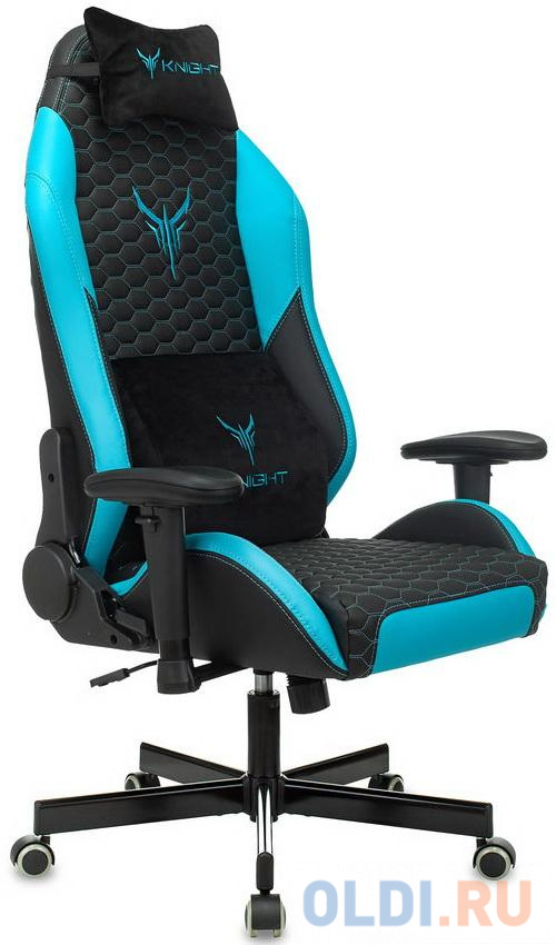 Кресло для геймеров Knight Neon чёрный голубой