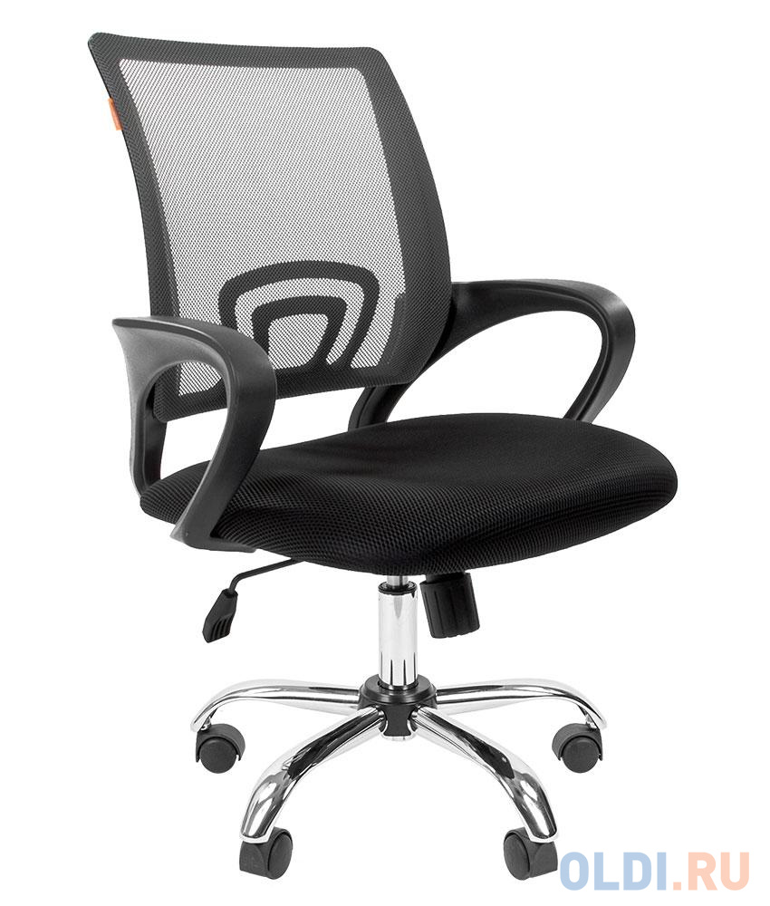 Офисное кресло Chairman 696 черное (TW, хром), цвет чёрный, размер 925-1020х600х560 мм. 696 CHROME - фото 1