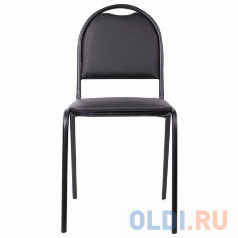 Стул для посетителей РС00Л, черный каркас, кожзам черный кресло маятник мебелик модель 68 ткань ультра смок каркас венге