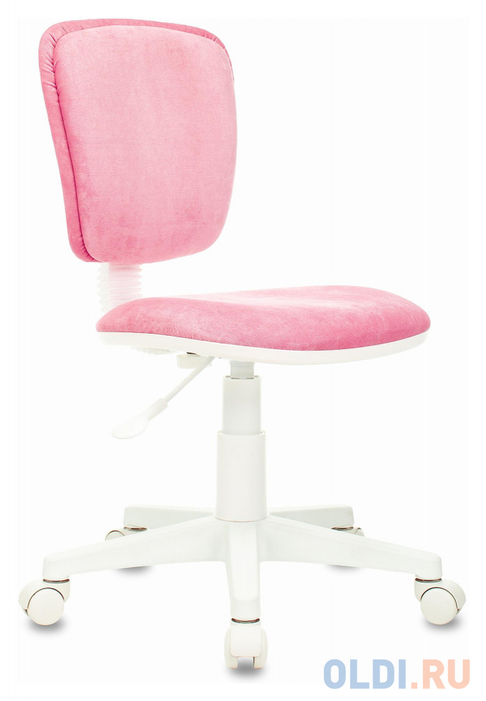 Кресло детское Бюрократ CH-W204NX розовый Velvet 36 крестовина пластик пластик белый кресло детское бюрократ ch 299 f pk flipflop p спинка сетка розовый сланцы