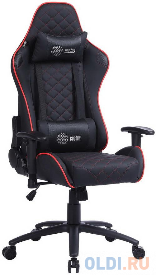 Кресло для геймеров Cactus CS-CHR-030BLR чёрный красный 