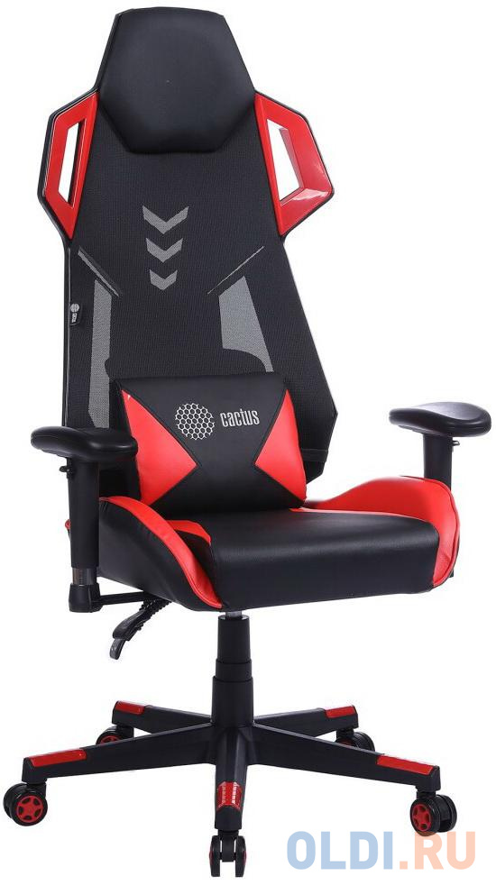 Кресло для геймеров Cactus CS-CHR-090BLR чёрный красный кресло для геймеров cactus cs chr 030bls чёрный белый
