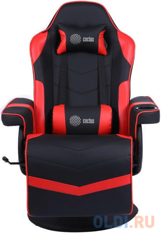 Кресло для геймеров Cactus CS-CHR-GS200BLR чёрный красный фото