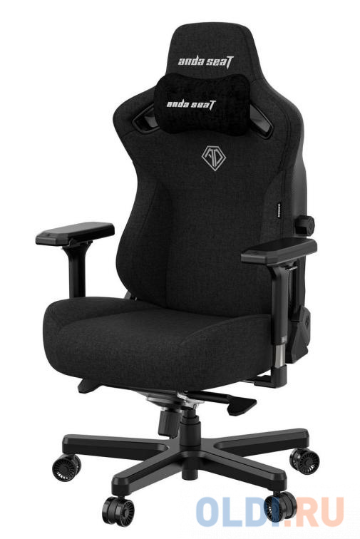 Кресло игровое Anda Seat Kaiser 3, цвет чёрный, размер XL (180кг), материал ткань (модель AD12)