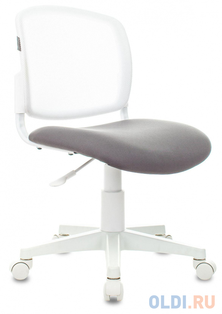 Кресло детское Бюрократ CH-W296NX белый TW-15 сиденье серый Neo Grey сетка/ткань крестов. пластик пластик белый офисное кресло norden terra lb a13 b gb пластик серая сетка черная ткань