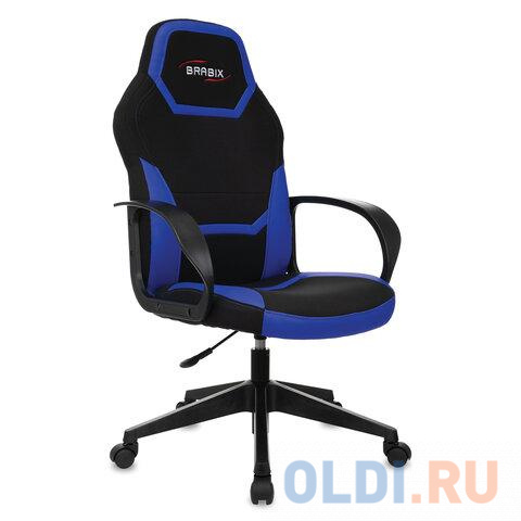 Кресло компьютерное BRABIX Alpha GM-018 черно-синяя кресло arsko свельд орто серо синяя рогожка