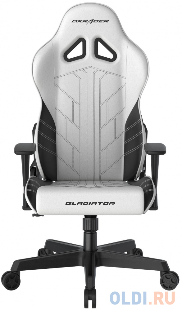 Игровое кресло DXRacer Gladiator бело-чёрное (OH/G8000/WN, кожа-PU, 3D, Топ-Ган) OH/G8000/WN - фото 10