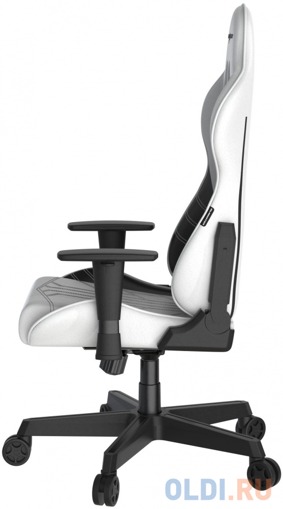 Игровое кресло DXRacer Gladiator бело-чёрное (OH/G8000/WN, кожа-PU, 3D, Топ-Ган) OH/G8000/WN - фото 2