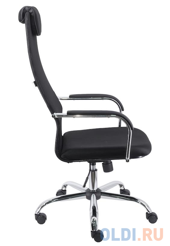 Офисное кресло Everprof EP-708 TM чёрное (Акриловая сетка, хром, ролики, ТопГан Мульти) фото
