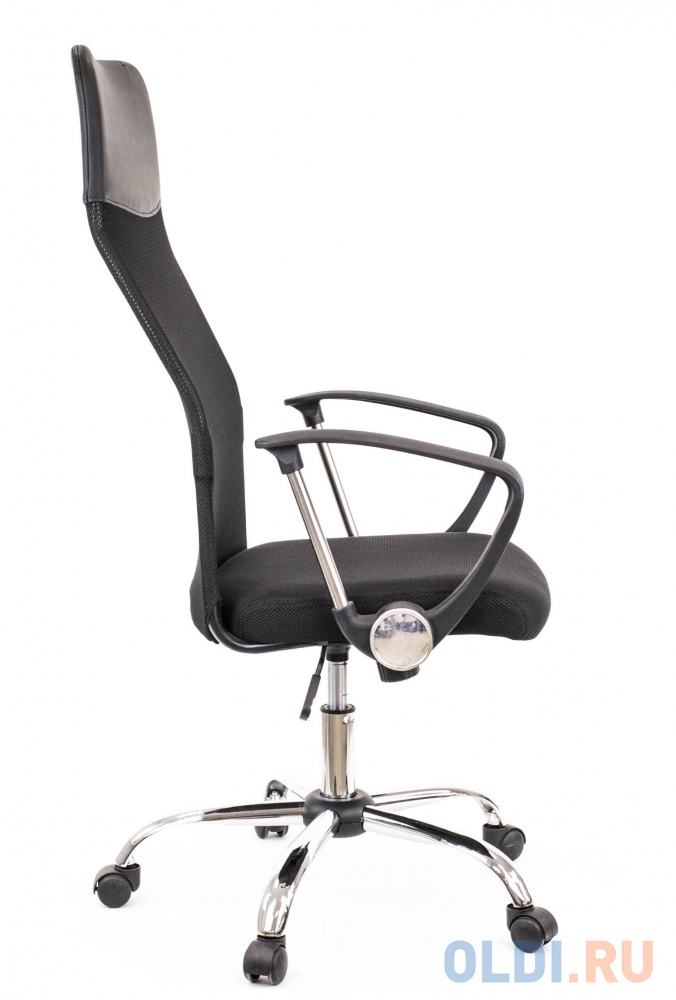 Офисное кресло Everprof Ultra T чёрное (Акриловая сетка, ткань, хром, ролики, ТопГан), цвет чёрный, размер 1110-1210х600х650 мм. - фото 2