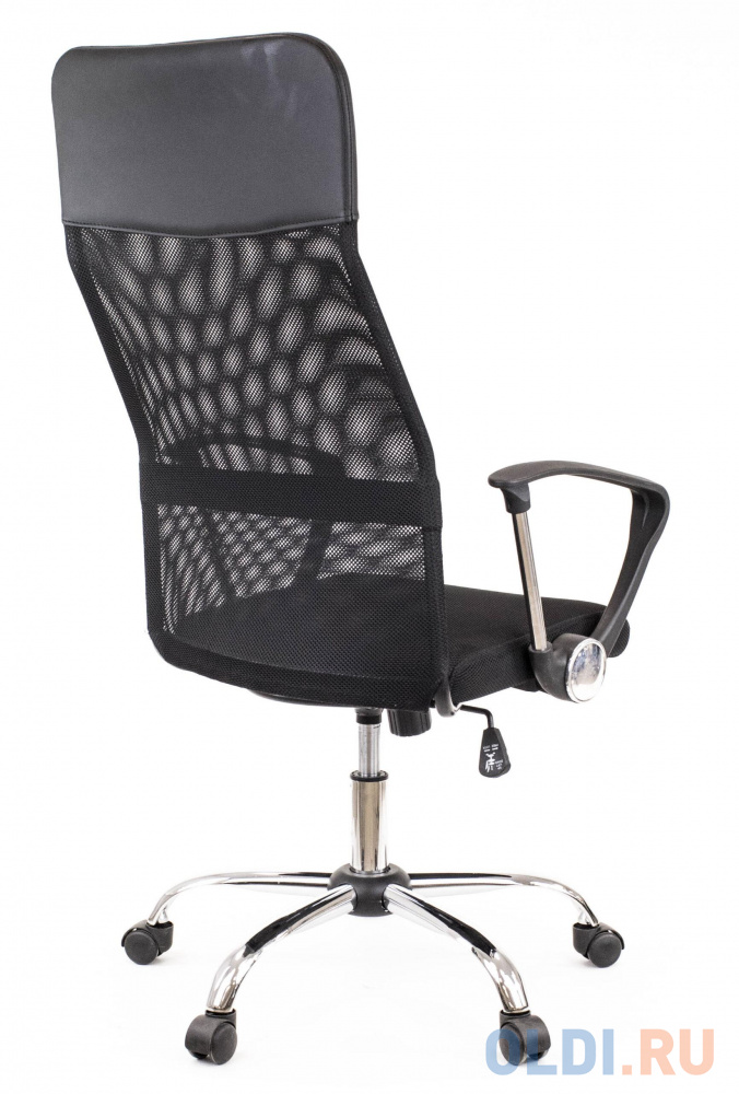 Офисное кресло Everprof Ultra T чёрное (Акриловая сетка, ткань, хром, ролики, ТопГан), цвет чёрный, размер 1110-1210х600х650 мм. - фото 3