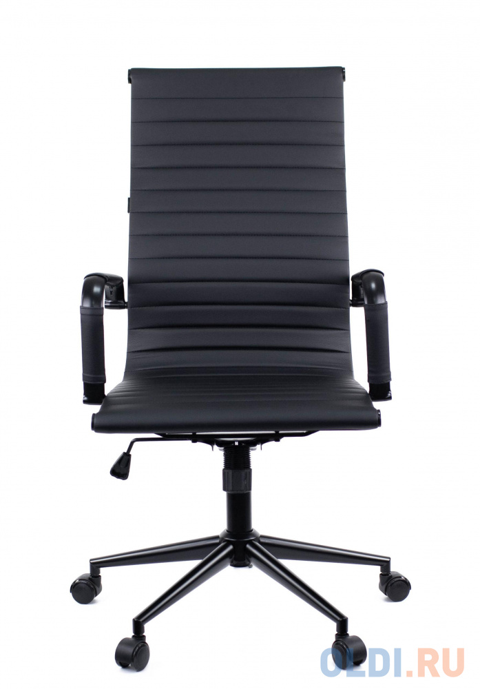 Офисное кресло Everprof Rio Black T чёрное (экокожа, чёрная сталь, ролики, ТопГан), цвет чёрный, размер 1040-1110х660х560 мм. - фото 3