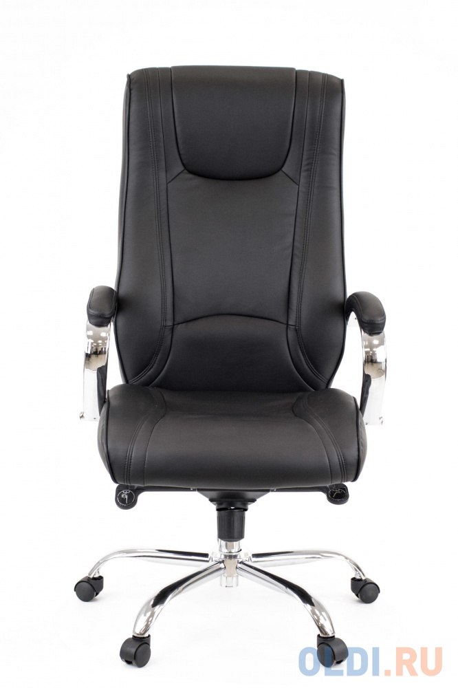 Офисное кресло Everprof King M чёрное (экокожа, хром, ролики, Мультиблок), цвет чёрный, размер 1230-1290х700х620 мм. - фото 2