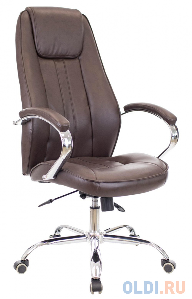 Офисное кресло Everprof Long TM коричневое (ткань, пластик, ролики, ТопГан Мульти)