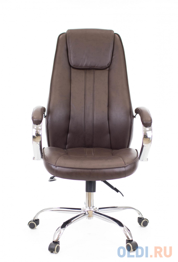 Офисное кресло Everprof Long TM коричневое (ткань, пластик, ролики, ТопГан Мульти), цвет коричневый, размер 1140-1220х700х630 мм. - фото 3