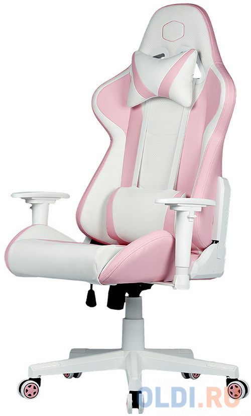 Кресло для геймеров Cooler Master Caliber R1S Gaming белый розовый игровое кресло warp xn чёрное карбон экокожа алькантара регулируемый угол наклона механизм качания