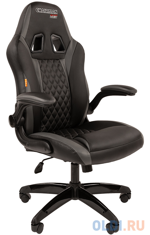 Кресло для геймеров Chairman GAME 15 черно-серый кресло для геймеров aerocool crown aerosuede burgundy red бордовый