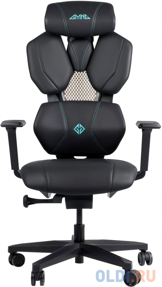 Кресло игровое GMNG GG-CH210B чёрный игровое кресло warp sg чёрно синее экокожа алькантара регулируемый угол наклона механизм качания