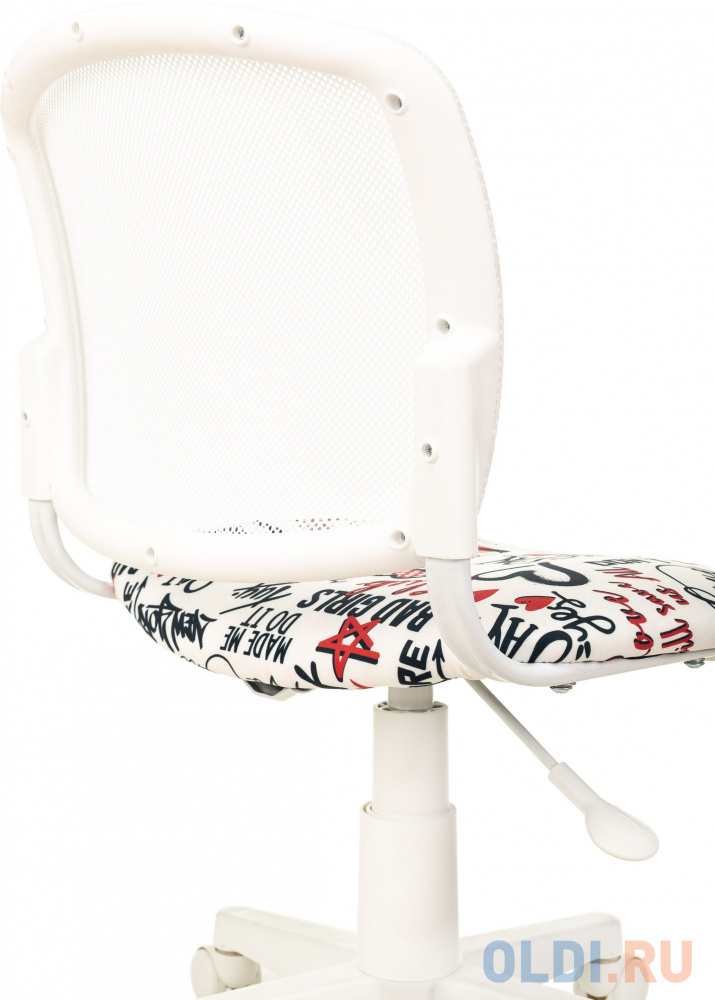 Кресло детское Бюрократ CH-W296NX белый TW-15 сиденье мультиколор красные губы сетка/ткань крестов. пластик пластик белый CH-W296NX/REDLIPS - фото 9