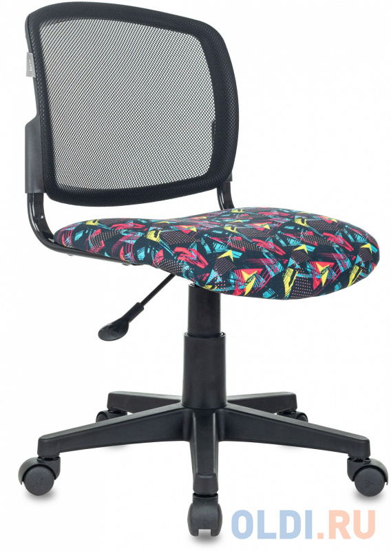 

Кресло детское Бюрократ CH-296NX черный TW-01 сиденье мультиколор геометрия сетка/ткань крестов. пластик