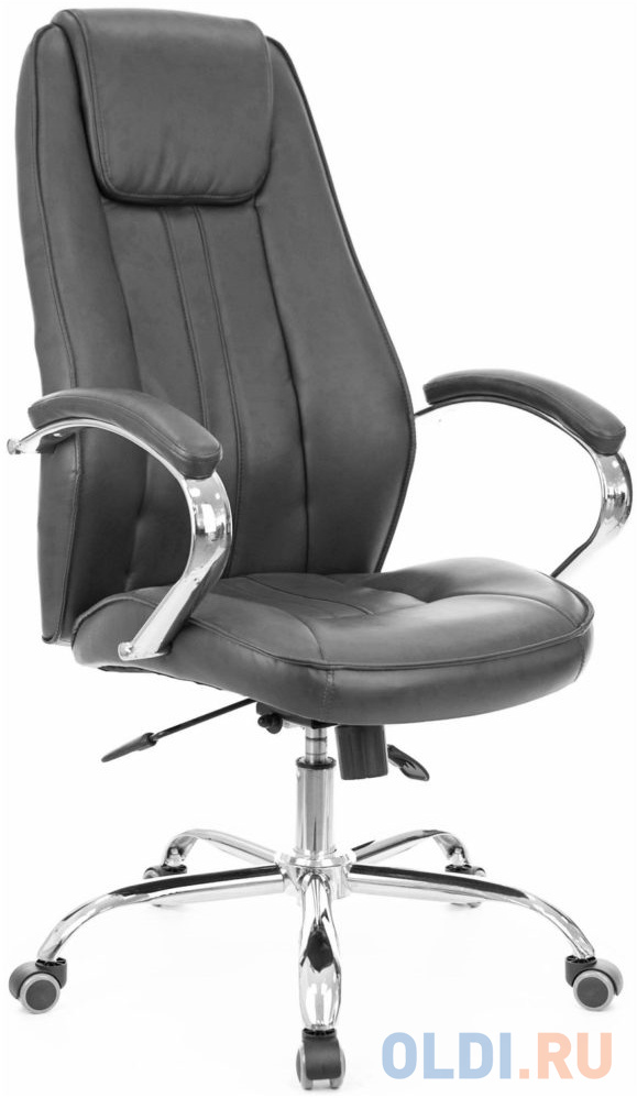 Офисное кресло Everprof Long TM чёрное (ткань, пластик, ролики, ТопГан Мульти)