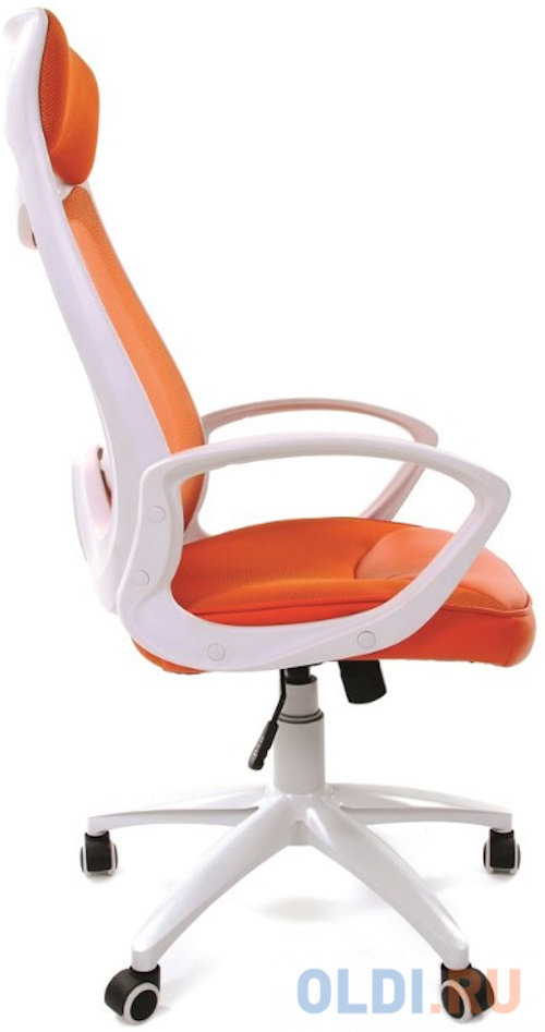 Офисное кресло Chairman 840 Россия белый пластик TW16\\TW-66 оранжевый, крестовина Гейм (7140742) - фото 2