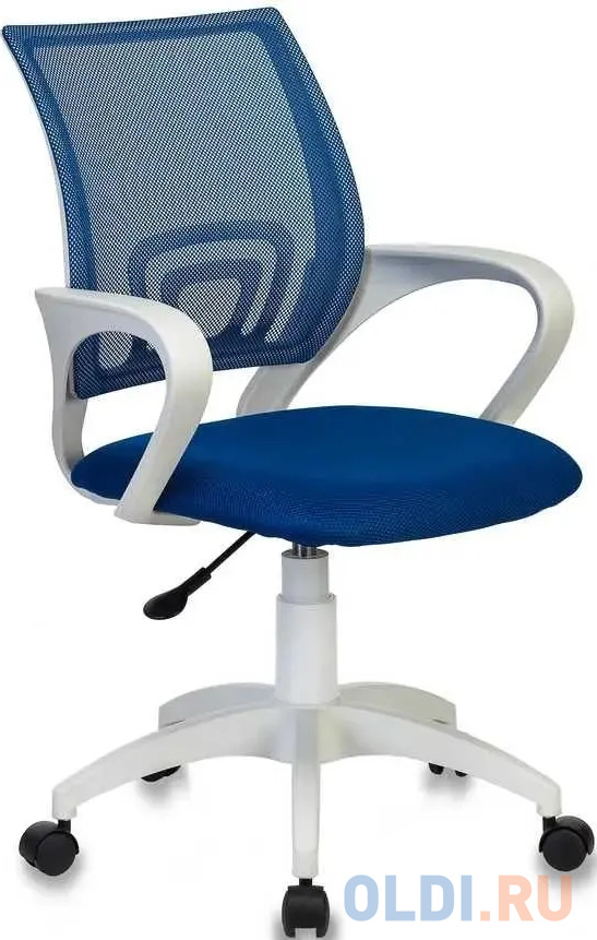 

Кресло Бюрократ CH W696, на колесиках, сетка/ткань, синий [ch w696 blue]
