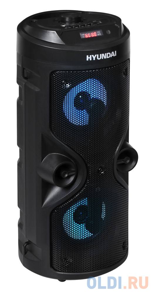 Минисистема Hyundai H-MC150 черный 50Вт/FM/USB/BT/SD/MMC фото