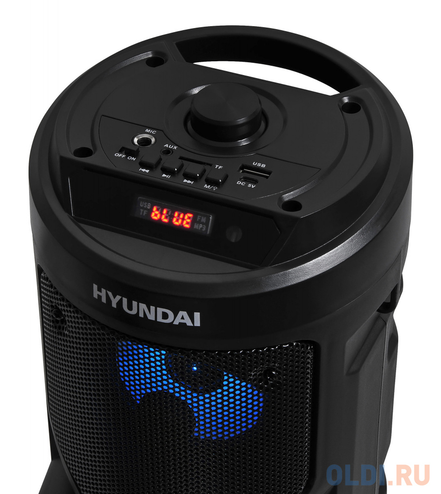 Минисистема Hyundai H-MC150 черный 50Вт/FM/USB/BT/SD/MMC фото