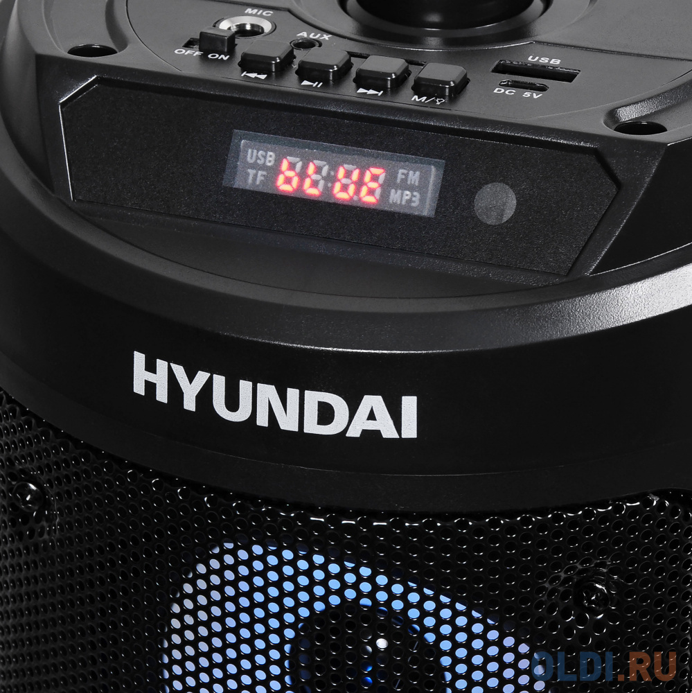 Минисистема Hyundai H-MC150 черный 50Вт/FM/USB/BT/SD/MMC фото