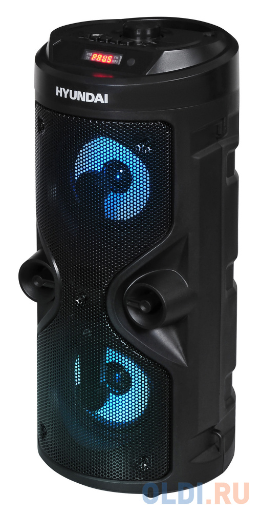 Минисистема Hyundai H-MC150 черный 50Вт/FM/USB/BT/SD/MMC фото