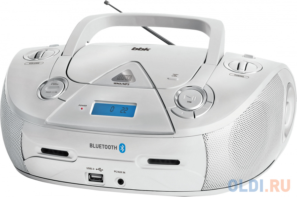 

Аудиомагнитола BBK BX318BT серебристый 5Вт/CD/CDRW/MP3/FM(dig)/USB/BT