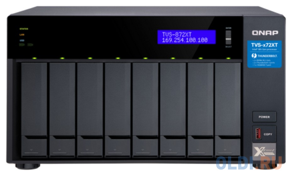 Сетевое хранилище QNAP TVS-872XT-i5-16G от OLDI