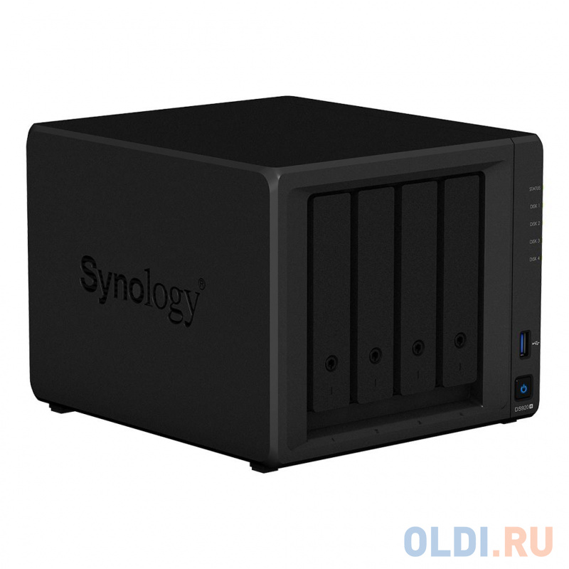 Сетевое хранилище Synology DS920+, размер 166 х 199 х 223 мм - фото 5