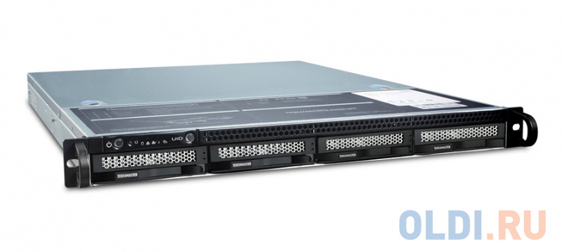 TerraMaster U4-423 Rack 1U NAS QC2,0 (2,9)GhzCPU/4Gb(32)/RAID0,1,10,5,6,JBOD/up to 4 Hot Swap HDDs SATA(3,5' or 2,5')/2xM.2 2280 NVMe PCI-E3