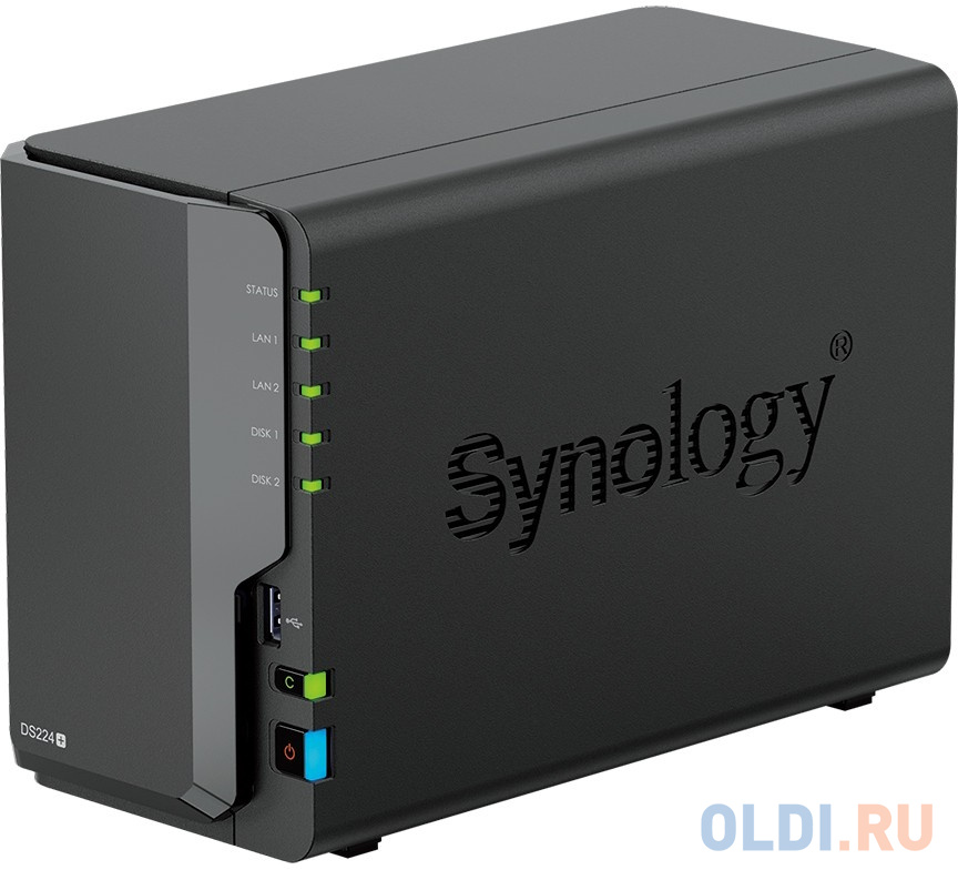 Сетевое хранилище Synology DS224+ сетевое зарядное устройство vlp fast wall charger 25w 1071001