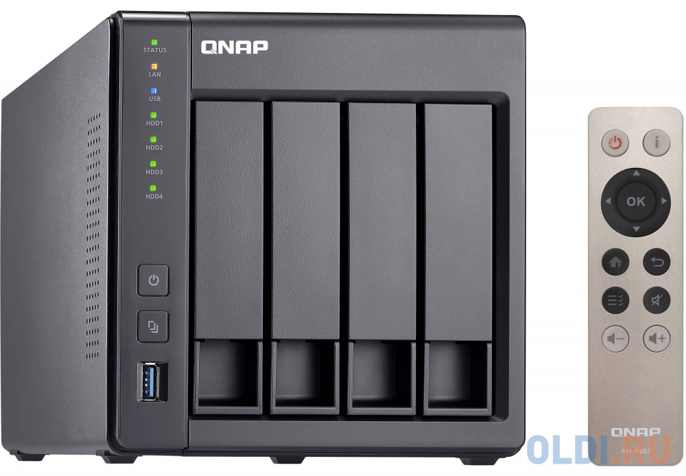 Сетевое хранилище QNAP TS-451+-8G 4 отсека для жестких дисков TS-451+-8G - фото 7