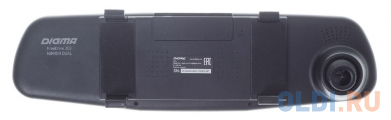 Видеорегистратор Digma FreeDrive 303 MIRROR DUAL черный 1.3Mpix 1080x1920 1080p 120гр. GP2248 - фото 2