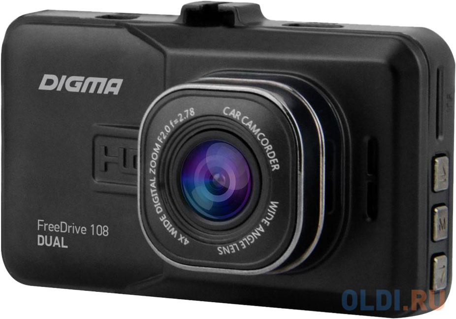 Видеорегистратор Digma FreeDrive 108 DUAL черный 1080x1920 1080p 140гр. GP2248 от OLDI