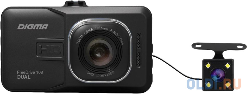 Видеорегистратор Digma FreeDrive 108 DUAL черный 1080x1920 1080p 140гр. GP2248 FD108D - фото 5