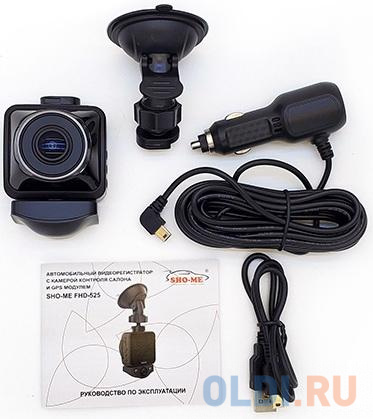 Видеорегистратор Sho-Me FHD-525 черный 3Mpix 1080x1920 1080p 145гр. GPS Novatek 96658 от OLDI