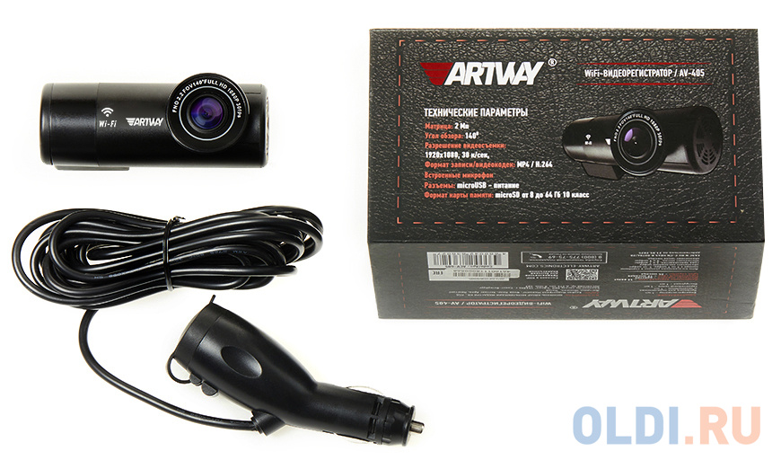 Видеорегистратор Artway AV-405 черный 2Mpix 1080x1920 1080p 140гр. NT96672 фото